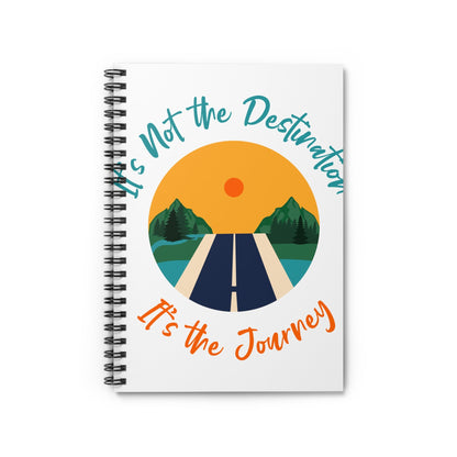 Motivational Spiral Notebook- It's not the Destination, It's the Journey, Ruled Line Notebook, School Notebook, Student Journal, Gift Idea.