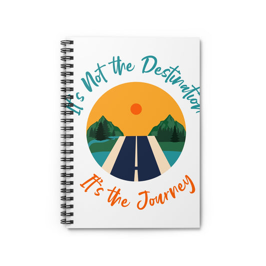 Motivational Spiral Notebook- It's not the Destination, It's the Journey, Ruled Line Notebook, School Notebook, Student Journal, Gift Idea.